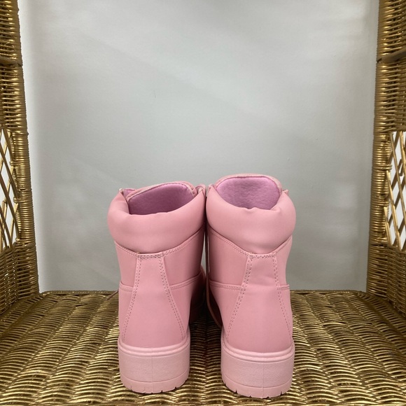 Pink Lace Up Boots - Picture 4 of 4
